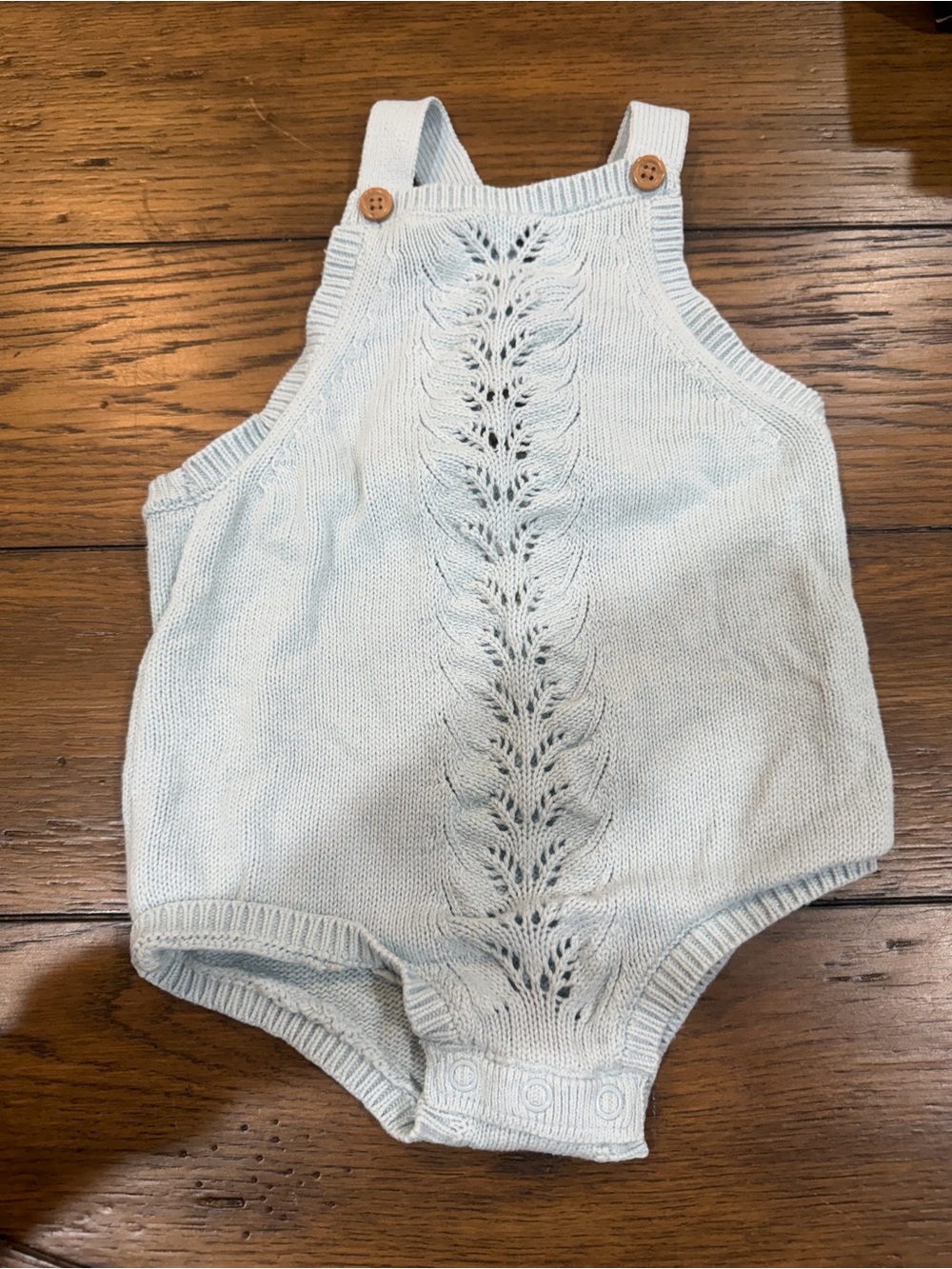 Carter's Little Planet Pale Blue Knit Baby Romper 9M